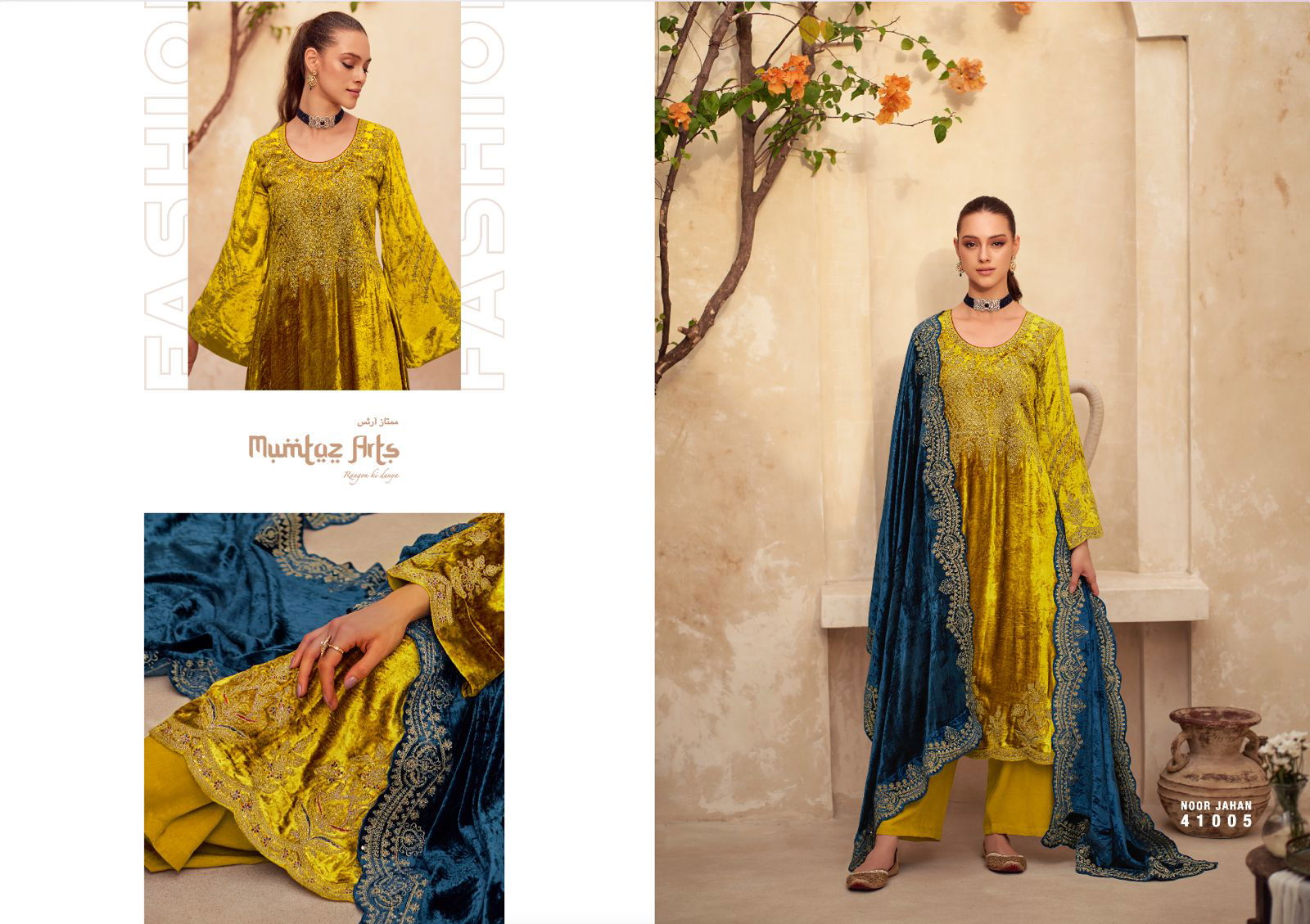 Noorjahan By Mumtaz Art Heavy Velvet Embroidery Salwar Kameez